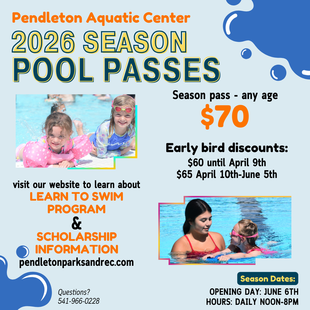 Pendleton Pool Season Passes | Pendleton OR