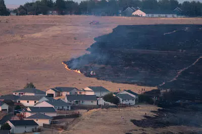 Fire burning in southwest Pendleton