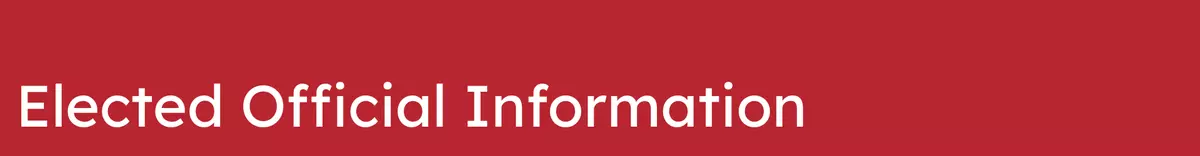 Text banner states "elected official information"