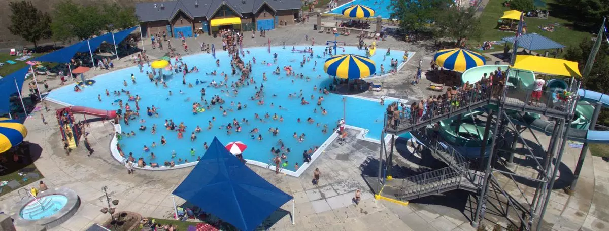 Pool aerial photo