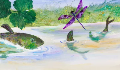 Image from Ezra Jack Keatz' Over in the Meadow