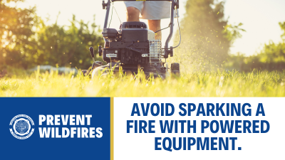 Stop the Spark Lawn Mower Graphic