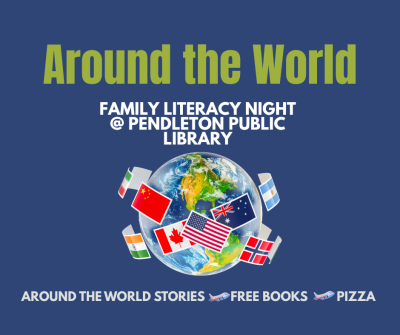 Family Literacy Night Advertisement: Around the World