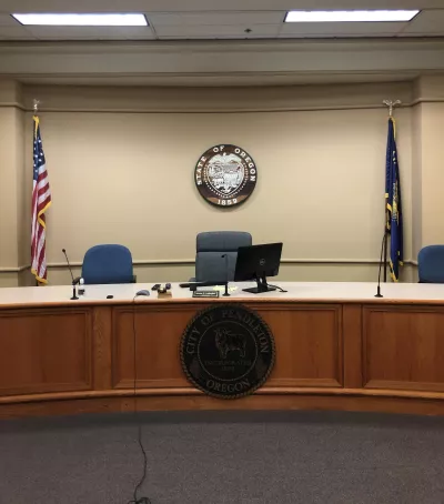Picture of Sheep Medallion on the Judge's Bench
