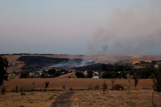 Fire burning in southwest Pendleton