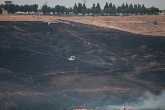Fire burning in southwest Pendleton
