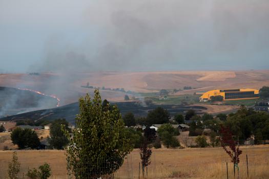 Fire burning in southwest Pendleton