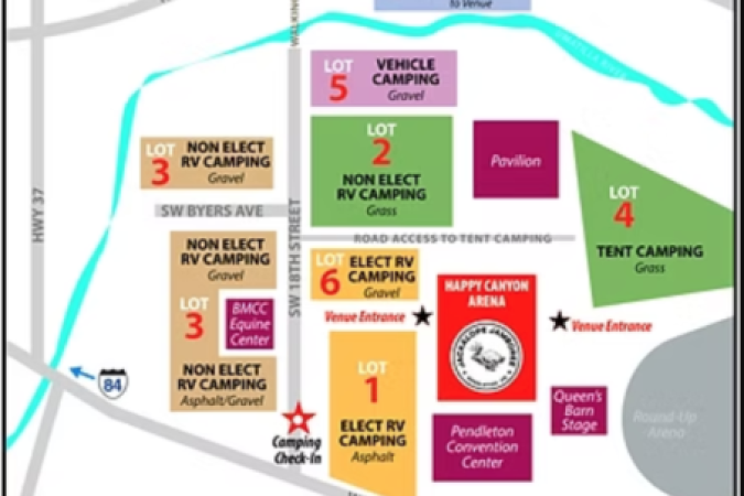 Jackalope Jamboree Camping Map